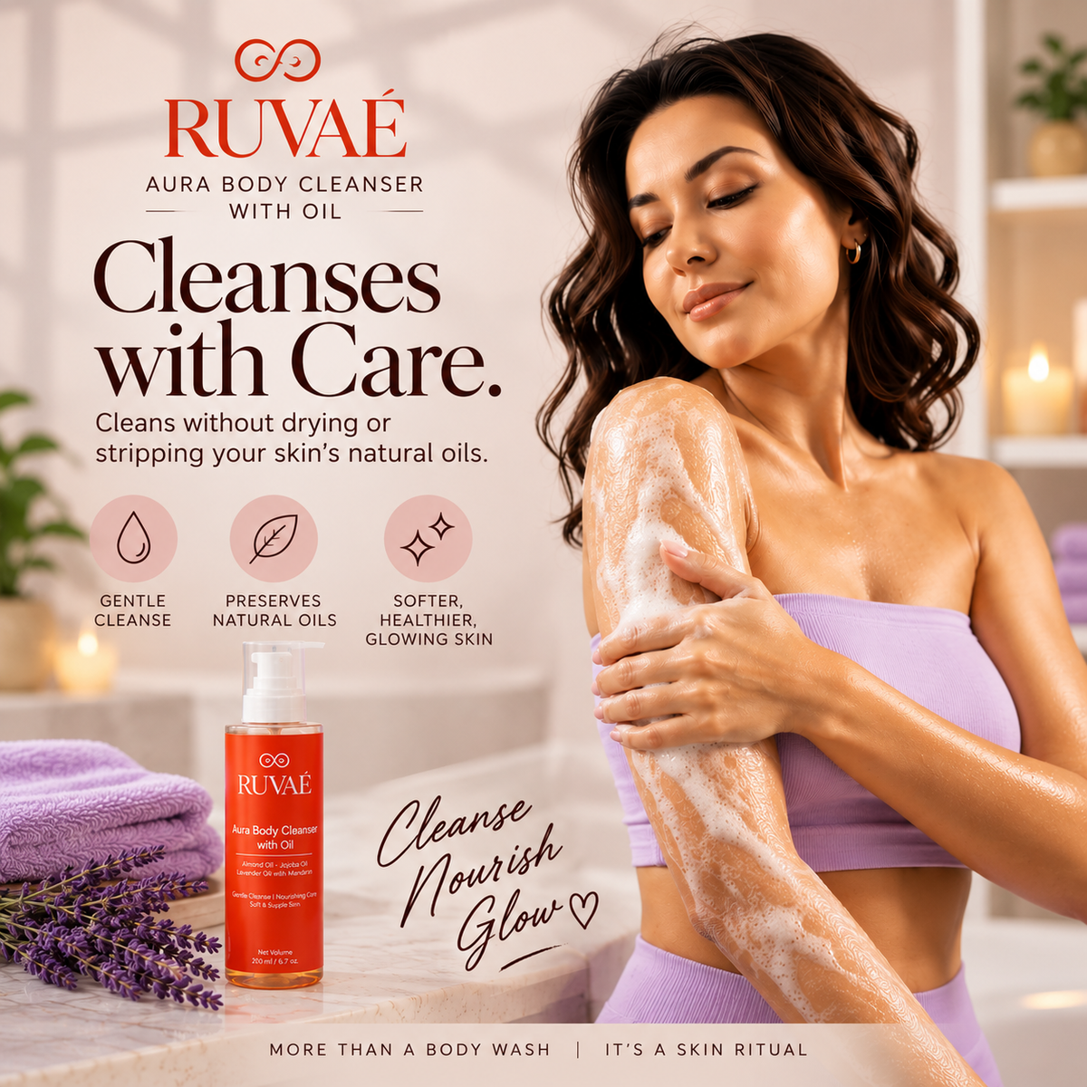 Aura Bath Oil 200ml (Body Cleanser)