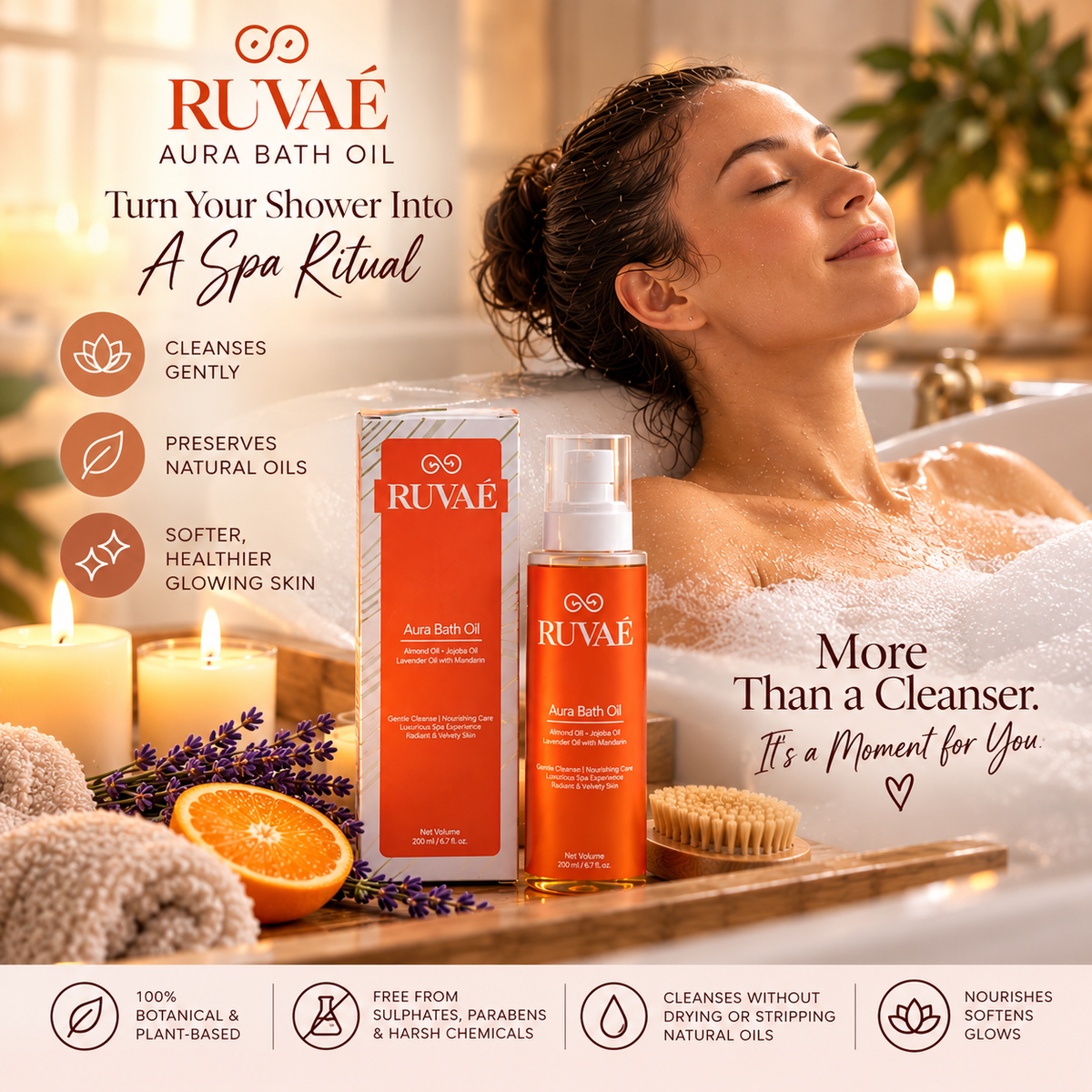 Aura Bath Oil 200ml (Body Cleanser)